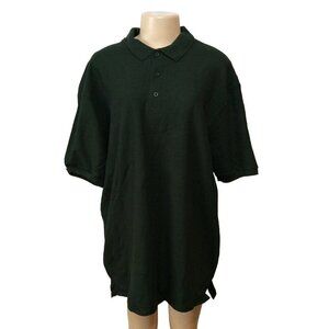 Gildan  Men Polo   XL Hunter Green  Solid 100% Cotton skuE